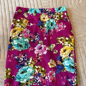 Charter Club Multicolor Floral Pencil Skirt